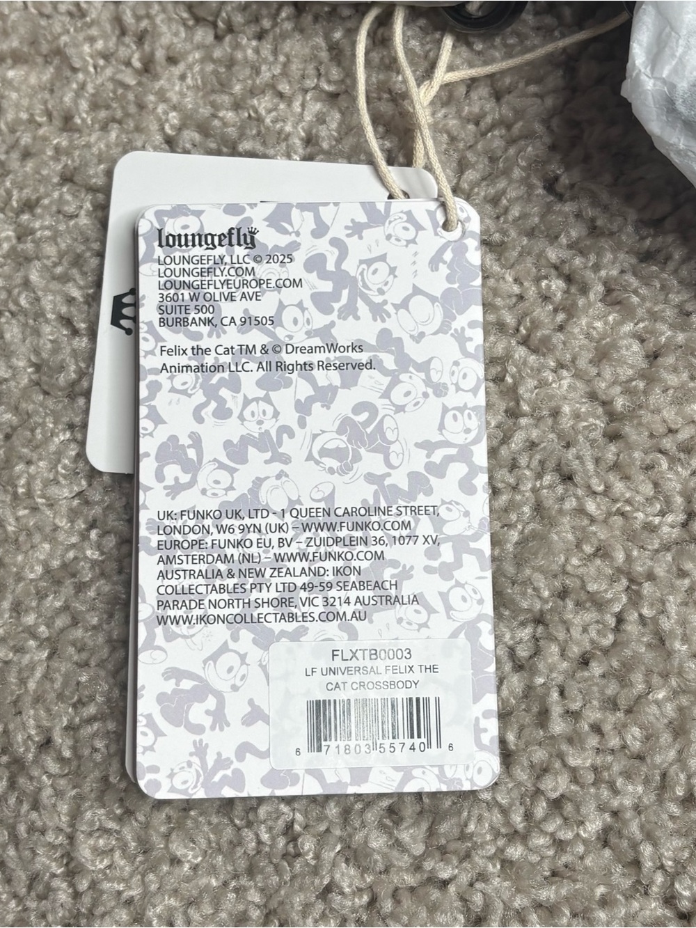 Loungefly Felix The Cat Crossbody Bag - Picture 7 of 9